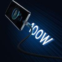 Кабел Baseus Unbreakable Series USB към Type-C 100W 1м P10355801111-00 -... - 2