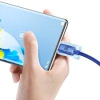 Кабел Baseus CAJY000403 Crystal Shine USB Type A към USB Type C 100W... - 2