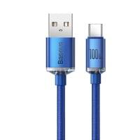 Кабел Baseus CAJY000403 Crystal Shine USB Type A към USB Type C 100W... - 2 Кабел Baseus CAJY000403 Crystal Shine USB Type A към USB Type C 100W... - 2