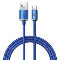 Кабел Baseus CAJY000403 Crystal Shine USB Type A към USB Type C 100W... - 6 Кабел Baseus CAJY000403 Crystal Shine USB Type A към USB Type C 100W... - 6