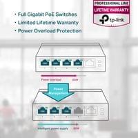 5-портов гигабитов настолен комутатор с 4-порта PoE+ 2 TL-SG1005P - 6