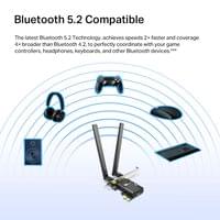 2-лентов Bluetooth 5.2 Wi-Fi6 PCIe адаптер TP-Link Archer... - 6