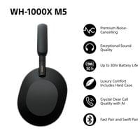 Слушалки с шумопотискане Sony WH-1000XM5 WH1000XM5SAB.CE7 - черни - 1