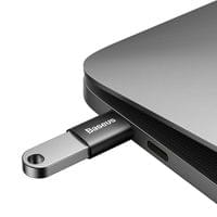 Адаптер Baseus Ingenuity ZJJQ000001 от USB-C мъжко към USB женско, черен - 2