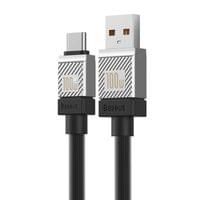 Кабел  Baseus CoolPlay USB към USB-C 100W 1м CAKW000601 - черен - 4