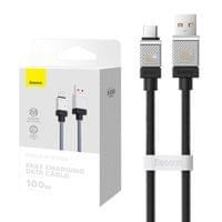 Кабел  Baseus CoolPlay USB към USB-C 100W 1м CAKW000601 - черен - 9