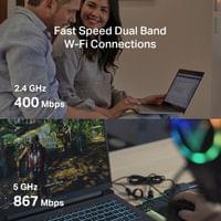 Безжичен USB 2-лентов адаптер Mercusys MA30N AC1300 Nano - 2