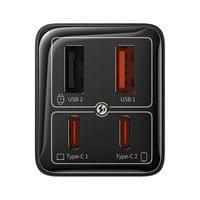 Зарядно устройство Baseus GAN6 Pro, 2xUSB-C + 2xUSB, 65W P10162701113-00... - 3