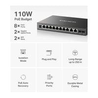 12-портов гигабитов настолен комутатор с 8 PoE+ порта Mercusys MS112GMP - 2 12-портов гигабитов настолен комутатор с 8 PoE+ порта Mercusys MS112GMP - 2