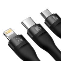 Кабел Baseus Flash Series II USB Type C / USB Type A - USB Type C /... - 2