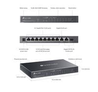 10-портов комутатор TP-Link Omada ES210GMP Gigabit Easy Managed Switch с... - 9