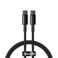 Кабел Baseus Tungsten Gold USB Type-C към USB Type-C, 1м, черен - 2