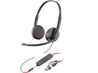 Слушалки HP Poly Blackwire 3225 Стерео USB-C слушалка +3,5 мм жак... - 2