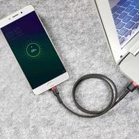 Кабел Baseus Cafule USB-A към MicroUSB, 2.4A, 1м, черен/червен - 2 Кабел Baseus Cafule USB-A към MicroUSB, 2.4A, 1м, черен/червен - 2