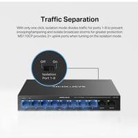 8-портов 10/100 Mbps + 2-портов Gigabit Desktop комутатор... - 6