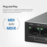 8-портов 10/100 Mbps + 2-портов Gigabit Desktop комутатор... - 8