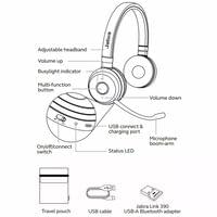 Слушалки Jabra Headset Evolve 65 TE / 6699-839-409 - черни - 2