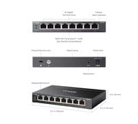 8-портов гигабитов лесно управляем комутатор TP-Link Omada ES208GP с 8... - 5