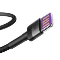 Кабел Baseus CATKLF-PG1 Cafule USB-А към USB-C с въжена... - 2