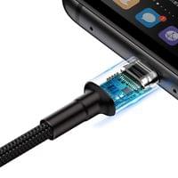 Кабел Baseus CATKLF-PG1 Cafule USB-А към USB-C с въжена оплетка и бързо... - 3