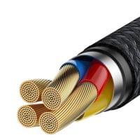 Кабел Baseus CATKLF-PG1 Cafule USB-А към USB-C с въжена оплетка и бързо... - 4