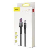 Кабел Baseus CATKLF-PG1 Cafule USB-А към USB-C с въжена оплетка и бързо... - 5