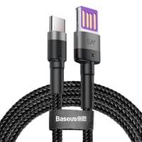 Кабел Baseus CATKLF-PG1 Cafule USB-А към USB-C с въжена оплетка и бързо... - 6