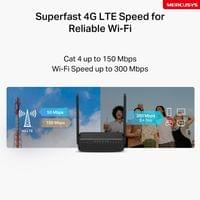 Безжичен 4G LTE преносим рутер Mercusys MB113-4G 300 Mbps - 5