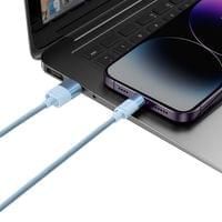 Кабел Baseus StarSpeed USB към M+L+C 3.5A Fast Charging 1.2м  - син - 5