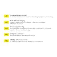 Кабел Baseus StarSpeed USB към M+L+C 3.5A Fast Charging 1.2м  - син - 9