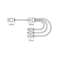 Кабел Baseus StarSpeed USB към M+L+C 3.5A Fast Charging 1.2м  - син - 10