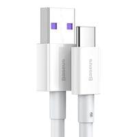 Кабел Baseus Superior CATYS-A02 USB-A към USB-C, 66W, 2м, бял - 2