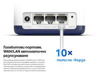 Безжична Wi-Fi Mesh система Mercusys Halo H50G(2-pack) AC1900 - 15 Безжична Wi-Fi Mesh система Mercusys Halo H50G(2-pack) AC1900 - 15