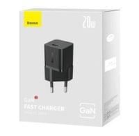 Зарядно устройство Baseus GaN5 20W мини USB-C, 20W CCGN050101 - черно - 5