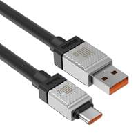 Кабел  Baseus CoolPlay USB към USB-C 100W 2м CAKW000701 - черен - 6