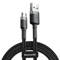 Кабел Baseus Cafule USB към microUSB, 1.5A, 2м, черен - 2