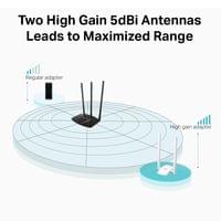 Безжичен USB адаптер Mercusys MW300UH 300 Mbps с голямо... - 2