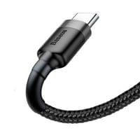 Кабел Baseus Cafule USB-A към USB Type-C, 3A, 0.5м, черен CATKLF-AG1 - 2
