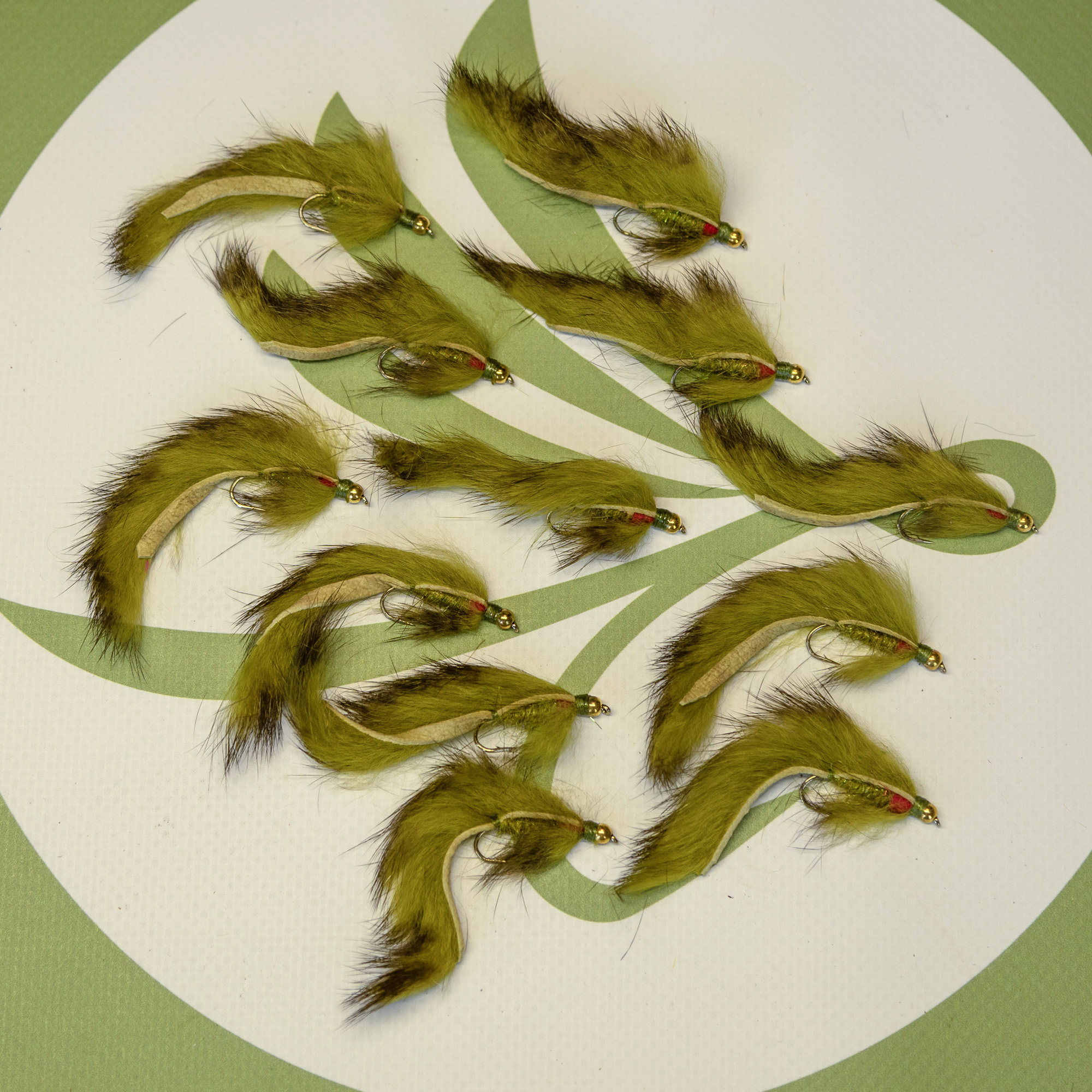 Bright Beaded Zonker Olive Streamer