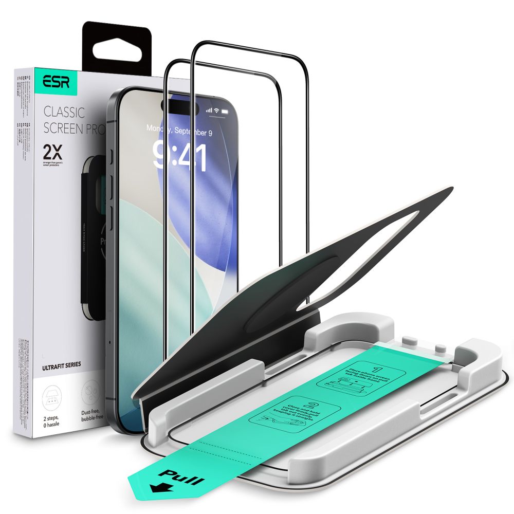 Комплект закалено стъкло от 2 броя за iPhone 16 Pro/17