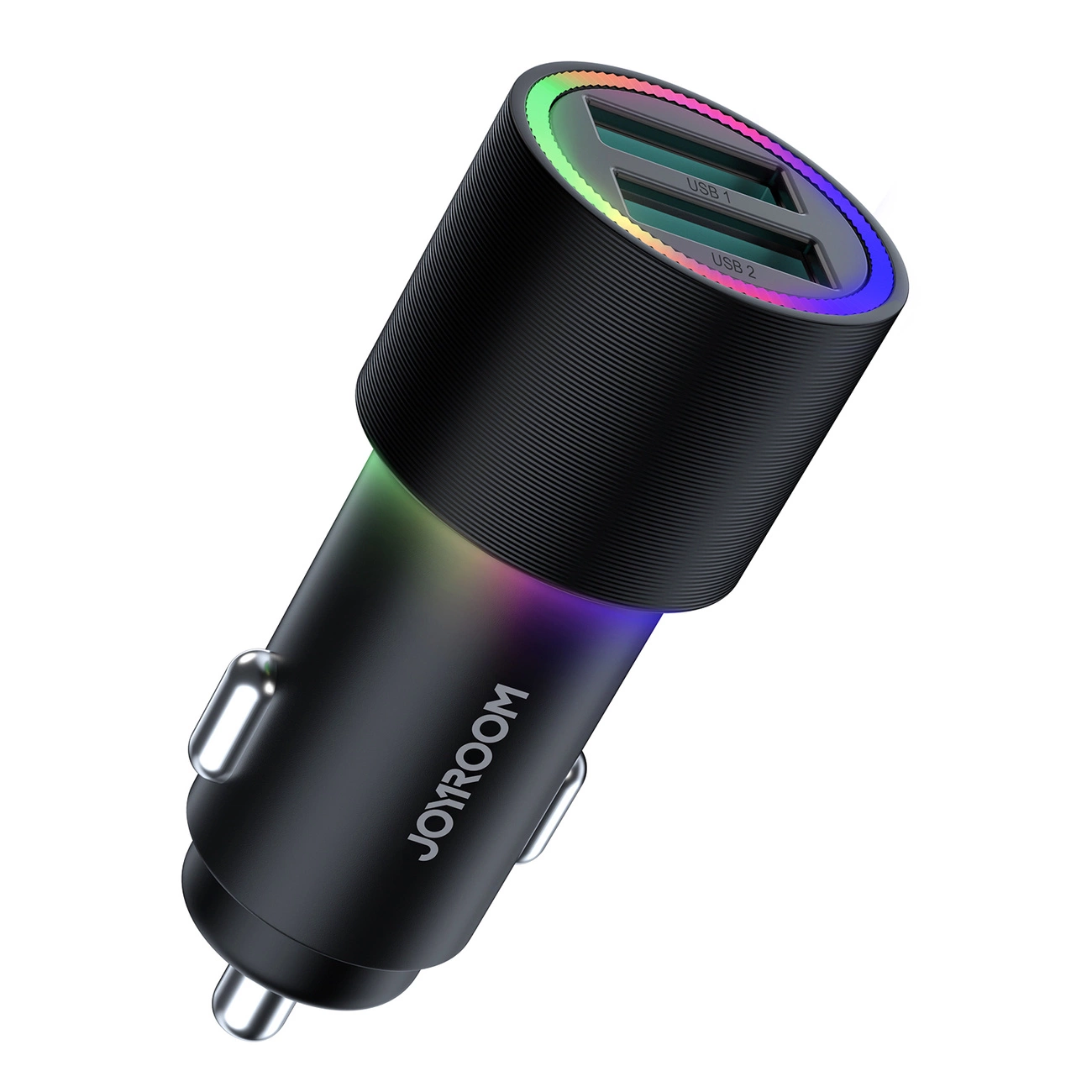 Зарядно за кола 12/24V. Joyroom 2 x USB с подсветка 24W...