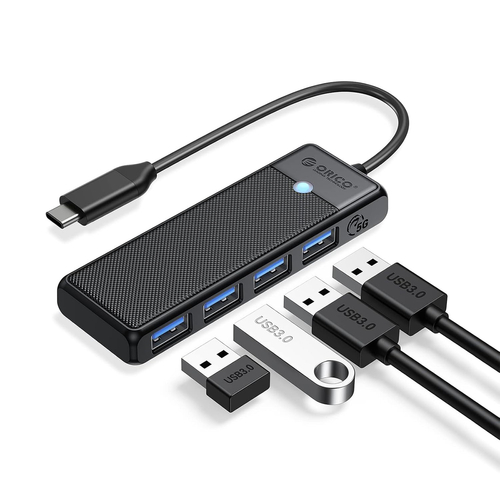 Хъб PAPW4A-C3 USB 4-портов 4x USB-A 3.0 0.15 м - черен