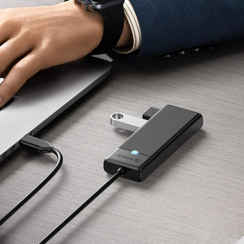 Хъб PAPW4A-C3 USB 4-портов 4x USB-A 3.0 0.15 м - черен