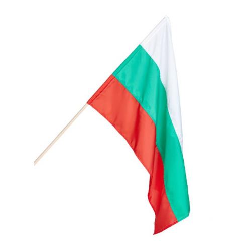 Българско знаме 150/90 см. бяло, зелено, червено с дръжка