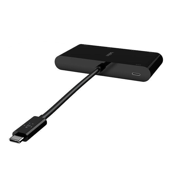 Адаптер и зарядно Belkin USB-C Multimedia 100W, Черен