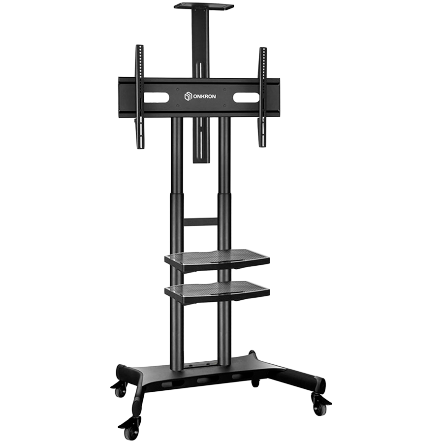 ONKRON Mobile TV Stand For 50-83” TVs With Wheels Shelves Height ...